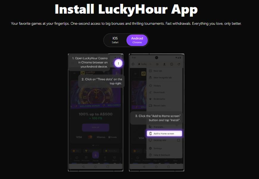 LuckyHour app