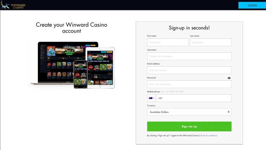 Winward Casino Registration